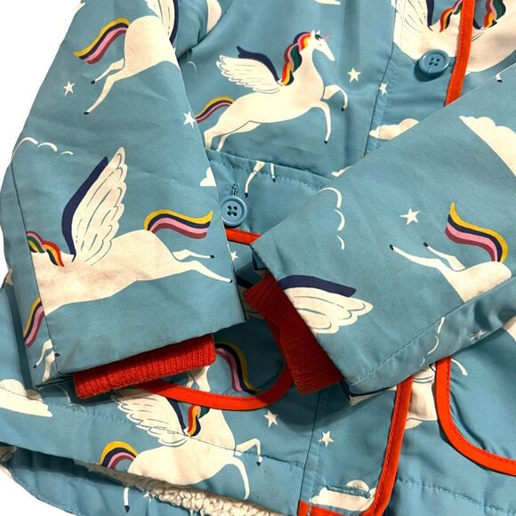 Mini Boden 2-3Y Sherpa Lined Pegasus Unicorn Anorak Jacket Coat - Picture 6 of 11
